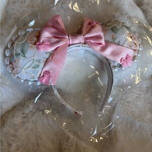Floral Pink Bow Disney Insired Ears